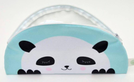 Kids Boetiek etui Panda (mint/blauw)