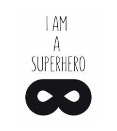 V&C Designs | A4 Print I am a Superhero
