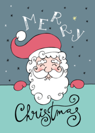 Funny Side Up - Kerstkaart Merry Christmas (kerstman)