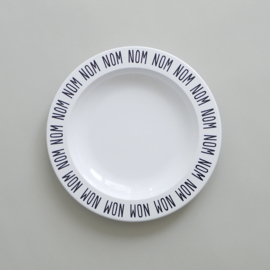 Buddy and Bear melamine bord Nom Nom Nom (zwart)