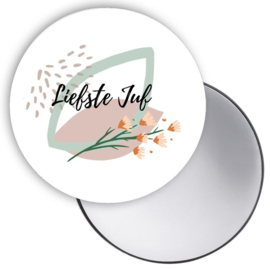 Esva Design | Spiegeltje Liefste Juf Bloemen (Groen)