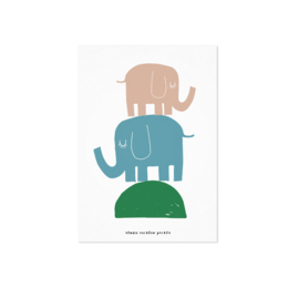 Studio Rainbow Prints - A5 Poster Olifanten