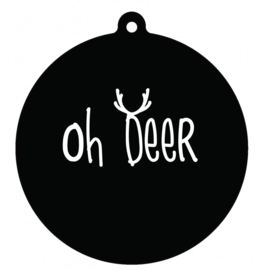 Label-R | Kersthanger Oh Deer Zwart