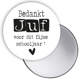 Esva Design | Spiegeltje Bedankt Juf (wit)