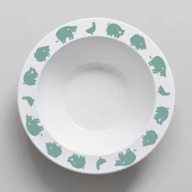 Buddy and Bear melamine kom Boerderijdier (groen)