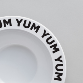 Buddy and Bear melamine kom Yum Yum (zwart)