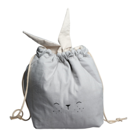 Fabelab | Stevige Opbergzak Bunny Ice Grey (22 x 28 cm)