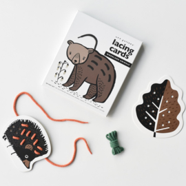 Wee Gallery | Rijgkaarten / Lacing Cards - Woodland Animals