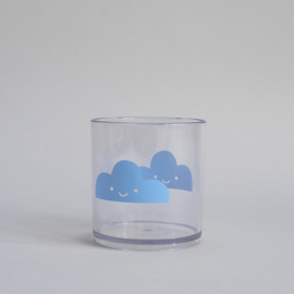 Buddy and Bear melamine beker Happy Clouds (blauw)