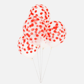 My Little Day | Confetti Ballonnen Rood (5 stuks)