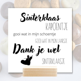 Esva Design | Vierkantje met houder (15x15 cm) - Sinterklaas kapoentje