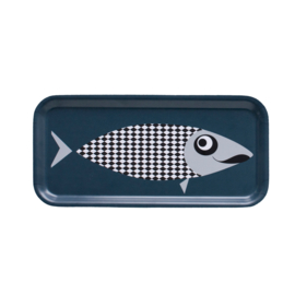 Nämä dienblad Moustache Fish 27,3 x 13,2 cm (petrol blue)