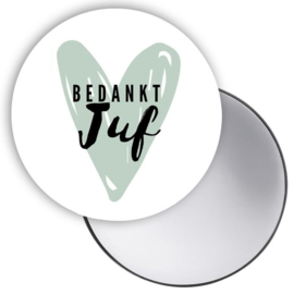 Esva Design | Spiegeltje Bedankt Juf (groen)