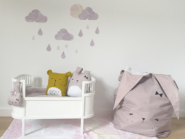 Fabelab Opbergzak speelgoed Bunny Mauve (40 x 60 cm)