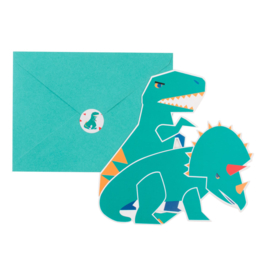 My Little Day uitnodigingen dinosaurus (8 stuks)
