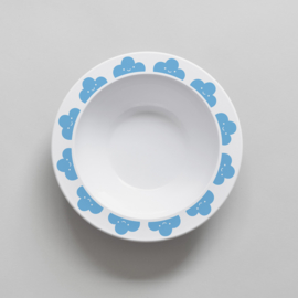 Buddy and Bear melamine kom Happy Clouds (blauw)