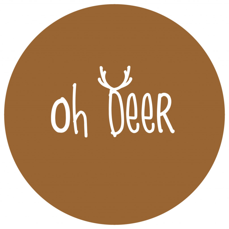 Label-R | Muurcirkel Oh Deer Hazelbruin