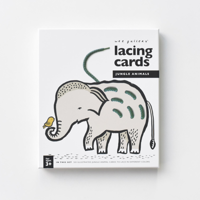 Wee Gallery | Rijgkaarten / Lacing Cards - Jungle Animals