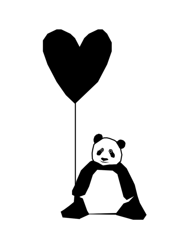 Ingrid Petrie Design - Panda print (A4)