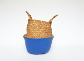 Wicker basket - Blue - ø 25 cm