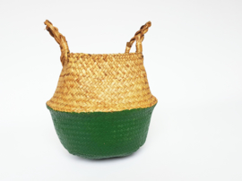 Wicker basket - Green - ø 25 cm