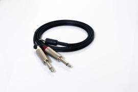 Mogami ongebalanceerde stereo interlink, mini Jack - 2 x Jack TS vanaf 1 m