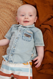 Bess blouse ss jog denim stone washed