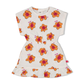 Feetje jurk aop Love Peace Aloha