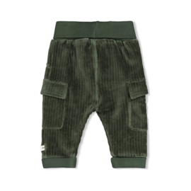 Feetje broek velours rib groen Wiggle and Waddle