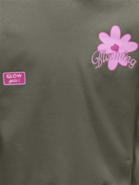 Kids ONLY hoody kogHolla smokey olive bloom