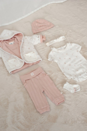 Feetje broek pointelle rib Delicate Flower