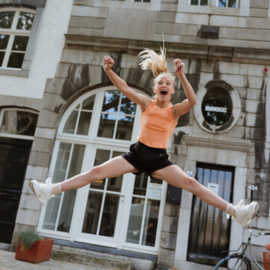 No Way Monday top faded orange