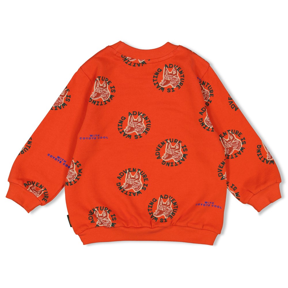Sturdy sweater aop oranje Chasing Trails