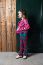 Jubel flared broek aop teal Girls Club