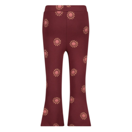 Jubel flared broek aop bordeaux Salsa Sunset
