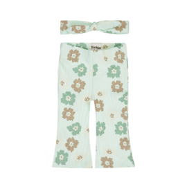 Dirkje flared legging = haarband light aqua