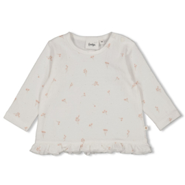 Feetje longsleeve ruches crinkle Delicate Flower