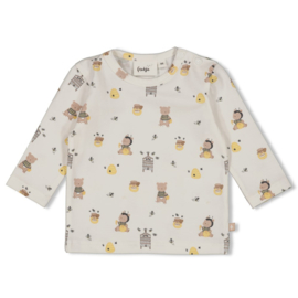 Feetje longsleeve offwhite aop Honey Bear