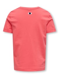 Kids ONLY t-shirt kogHAPPY koraal
