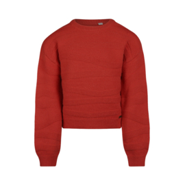 No Way Monday sweater dropped shoulder red