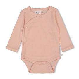 Feetje newborn wikkelromper roze