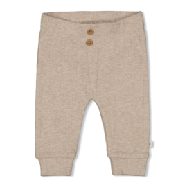 Feetje broek rib taupe melange streep Elephant