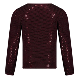 Jubel longsleeve pailletten bordeaux Daily Princess