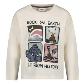 Sturdy longsleeve oversized offwhite Rock the Earth