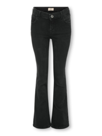 Kids ONLY Blush mid flared black denim
