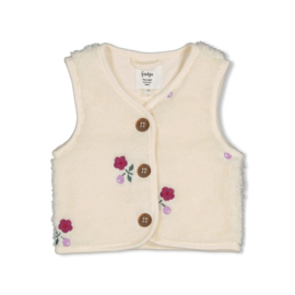 Feetje teddygilet met borduursel Afternoon Thea