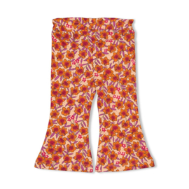 Feetje flared broek aop Love Peace Aloha