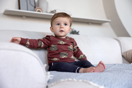 Dirkje sweater with crewneck dusty red