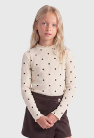 Kids ONLY longsleeve Fransiska dots White Cap Grey