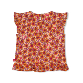 Feetje t-shirt aop perzik Love Peace Aloha